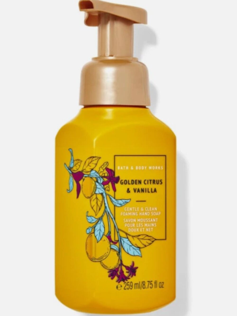 Bath and Body Works Golden Citrus Vanilla Gentle Clean Foaming Hand Soap 8.75oz